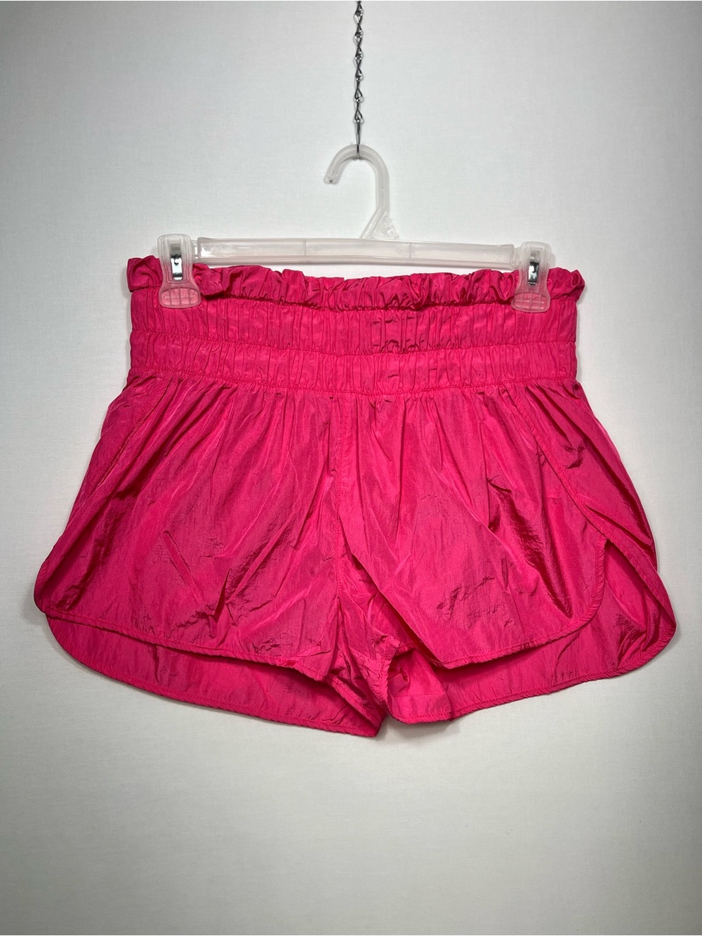 Love Tree Hot Pink Elastic Paperbag Athletic Shorts